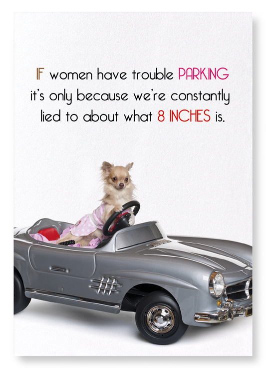 PARKING AND 8 INCHES: Funny Animal Art Print