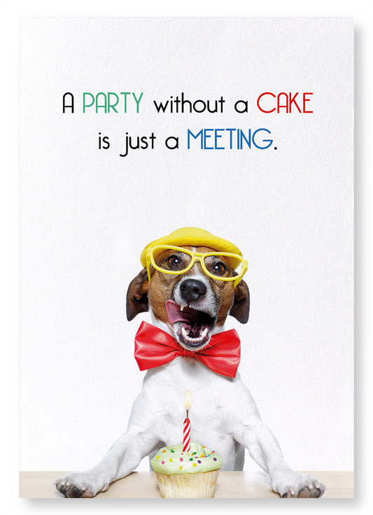 PARTY AND CAKE: Funny Animal Art Print