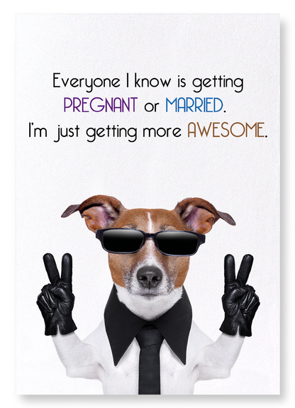 GETTING MORE AWESOME: Funny Animal Art Print