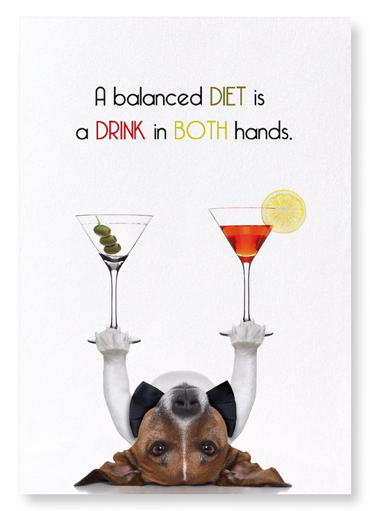 DRINK IN BOTH HANDS: Funny Animal Art Print