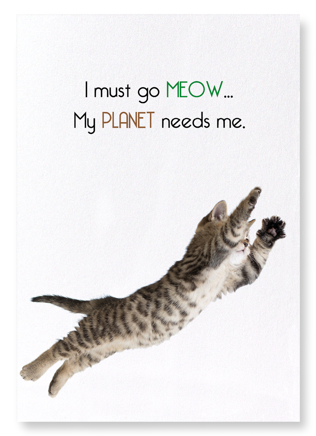 I MUST GO MEOW: Funny Animal Art print