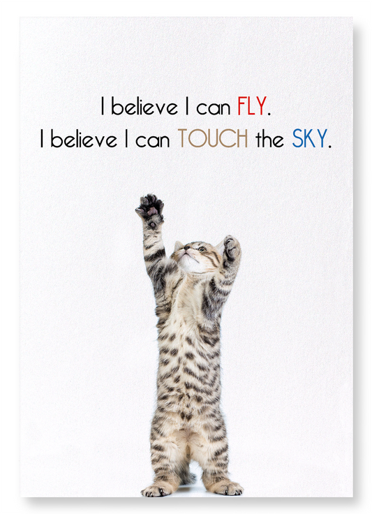 I BELIEVE I CAN FLY: Funny Animal Art Print