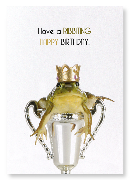 A RIBBITING BIRTHDAY: Funny Animal Art Print