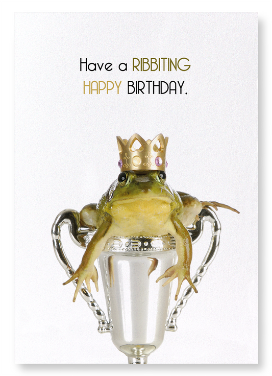A RIBBITING BIRTHDAY: Funny Animal Art Print