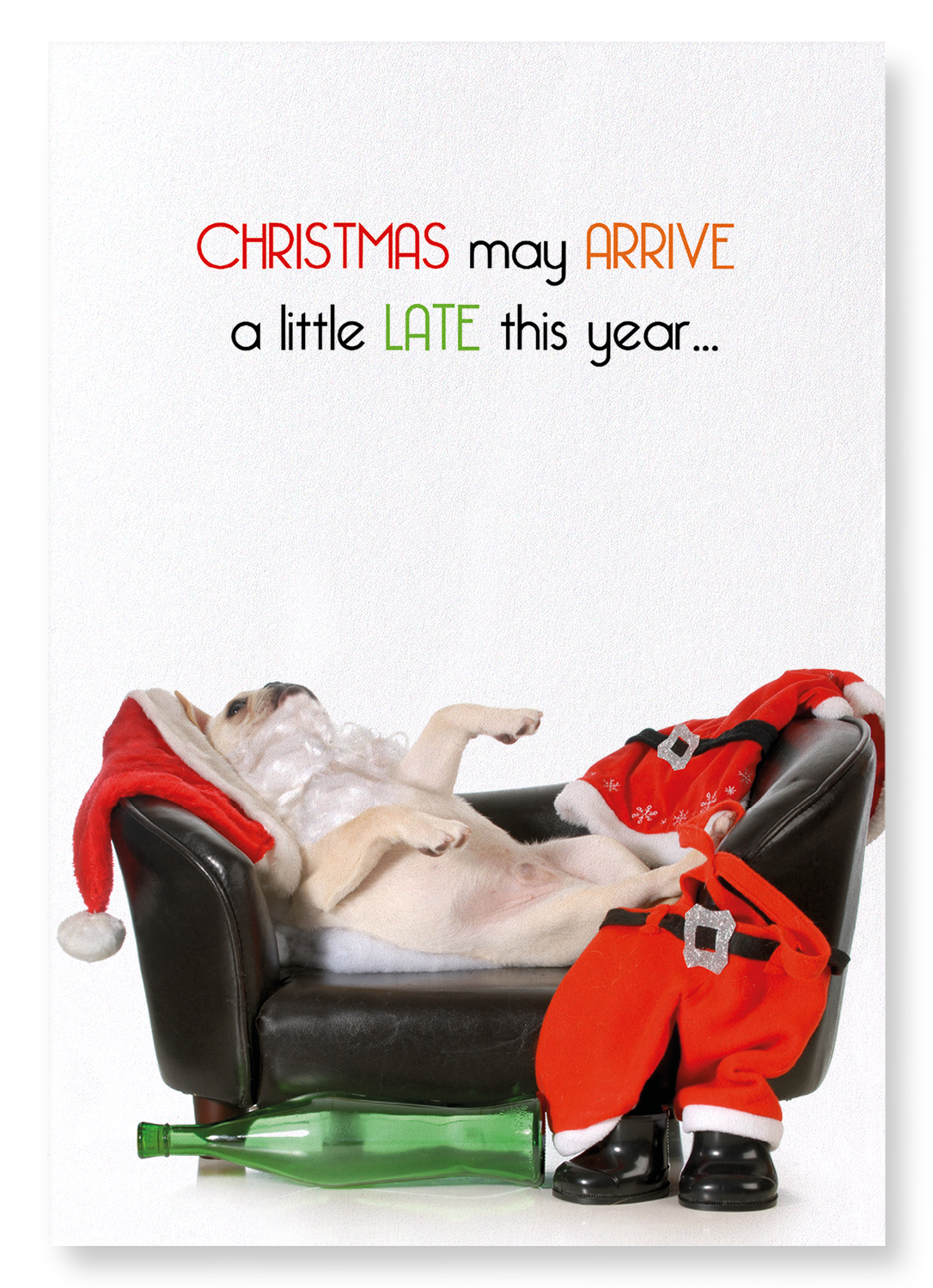 DRUNK SANTA: Funny Animal Art Print