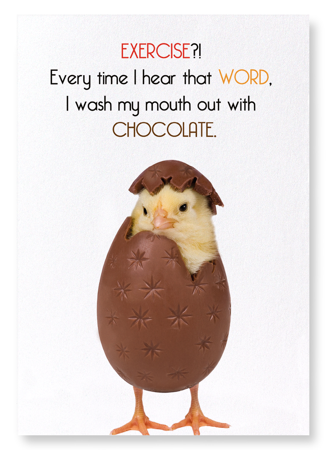 EXERCISE AND CHOCOLATE: Funny Animal Art Print