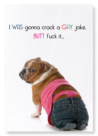 GAY JOKE BUTT FUCK: Funny Animal Art Print