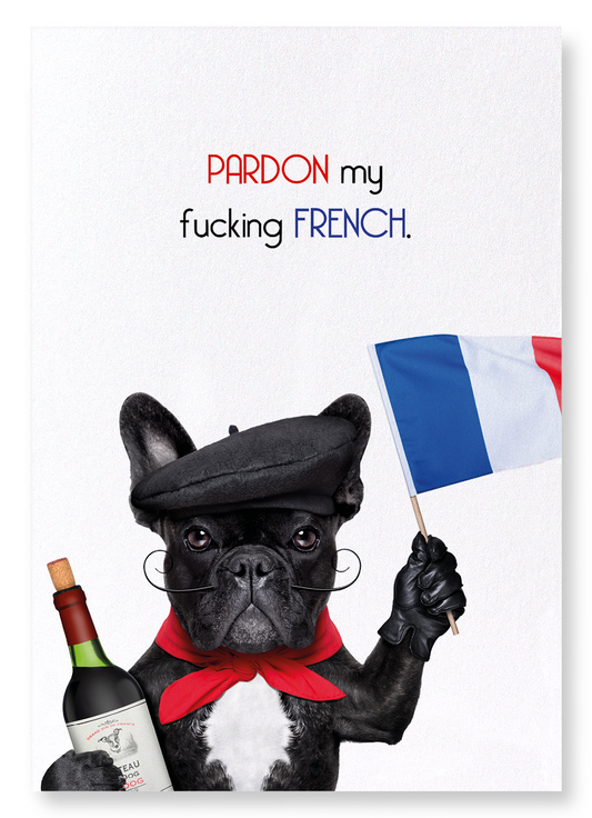 PARDON MY FRENCH: Funny Animal Art Print