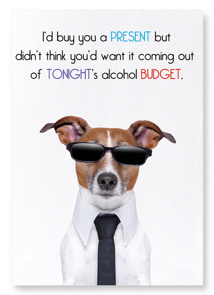 ALCOHOL BUDGET: Funny Animal Art Print