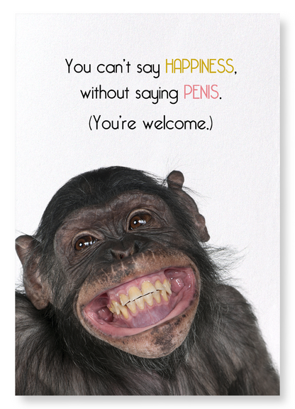 HAPPY PENIS: Funny Animal Art Print