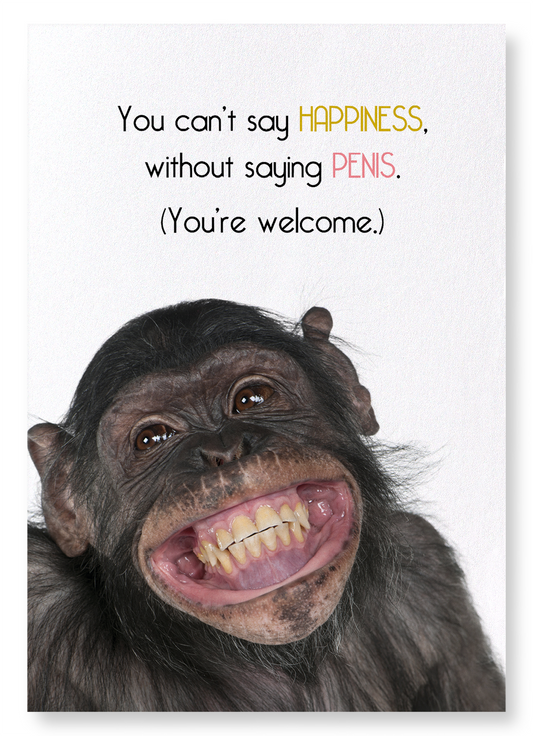 HAPPY PENIS: Funny Animal Art Print