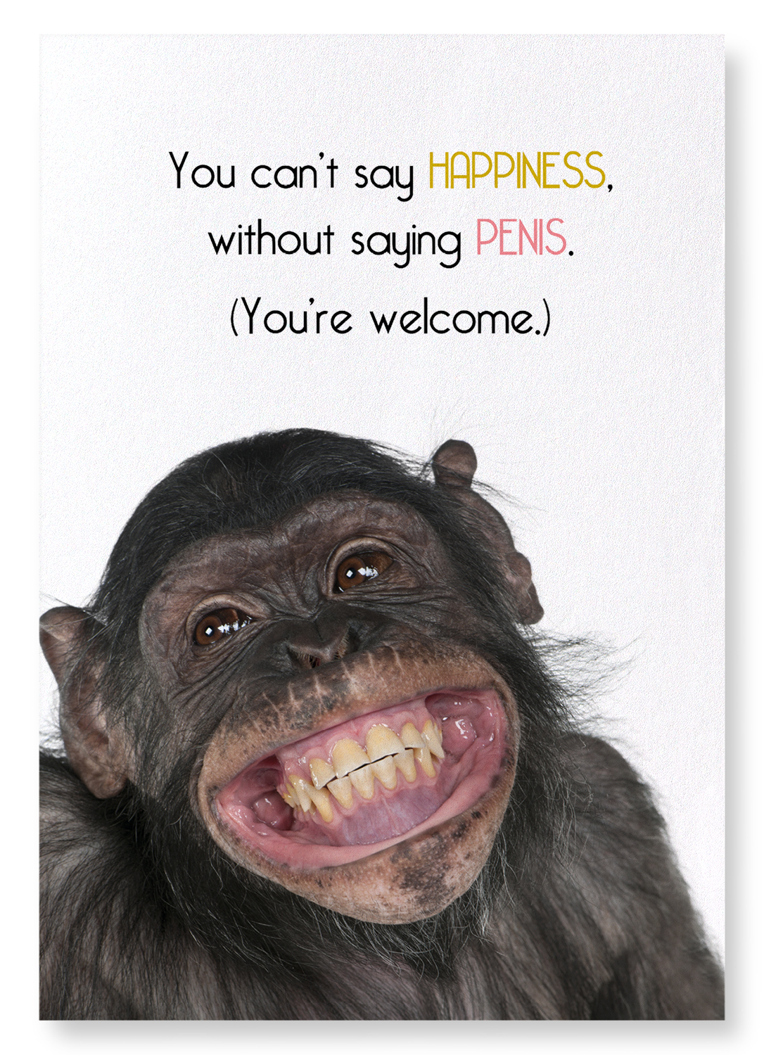HAPPY PENIS: Funny Animal Art print