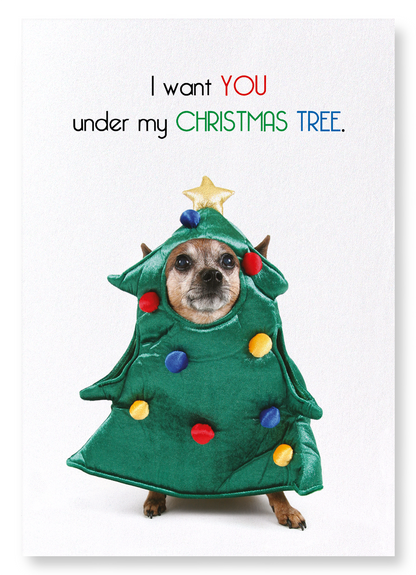 UNDER MY CHRISTMAS TREE: Funny Animal Art Print