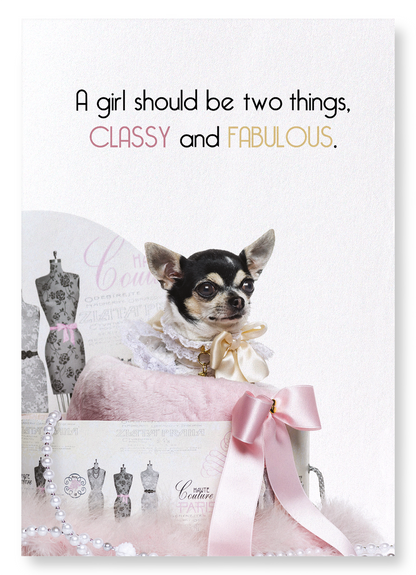 CLASSY AND FABULOUS DOG: Funny Animal Art Print