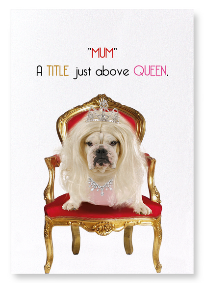 MUM ABOVE ALL QUEENS: Funny Animal Art Print