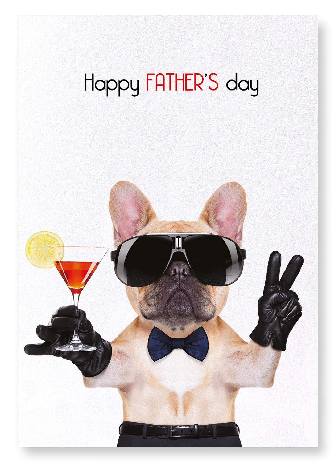 HAPPY FATHER'S DAY FRENCHIE: Funny Animal Art Print