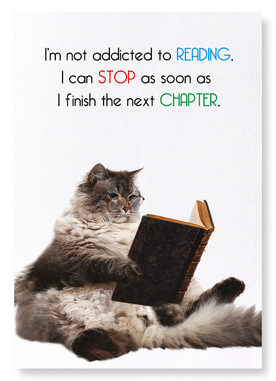NOT ADDICTED TO READING: Funny Animal Art Print