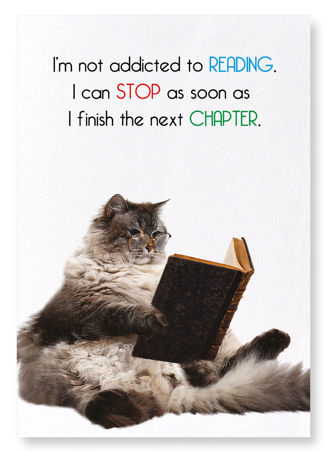 NOT ADDICTED TO READING: Funny Animal Art print