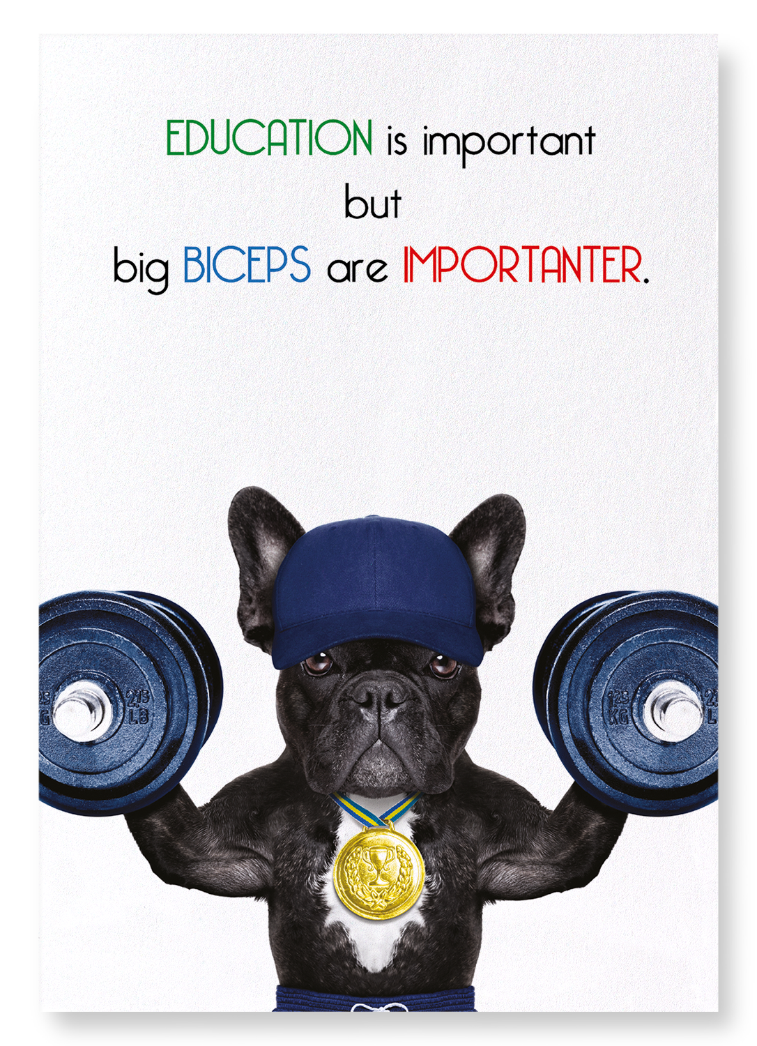 BICEPS AND BRAINS : Funny Animal Art Print