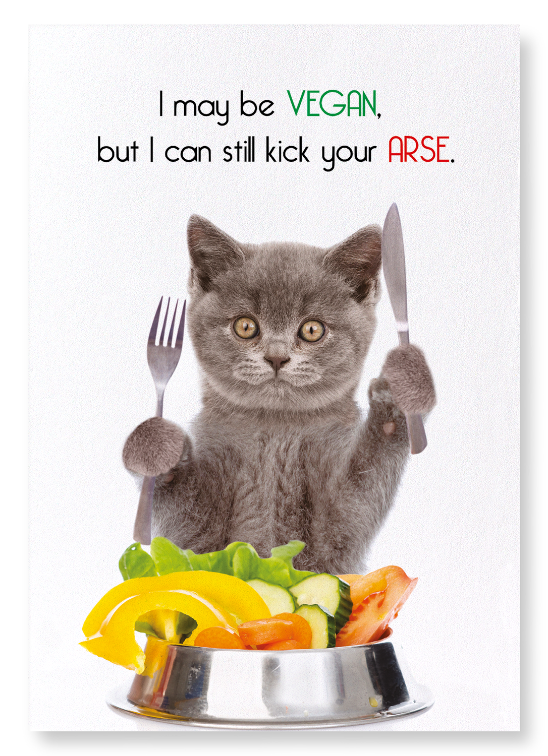 HEALTHY VEGANS: Funny Animal Art Print