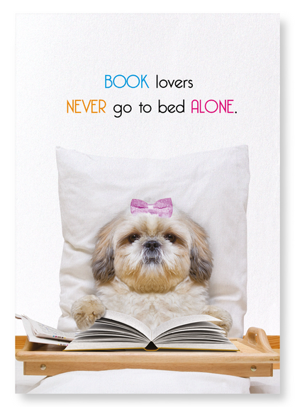 BOOK LOVERS IN BED: Funny Animal Art Print