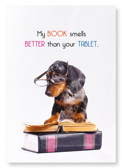 BOOKS SMELL BETTER: Funny Animal Art Print