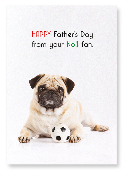 FATHER'S DAY NO.1 FAN: Funny Animal Art Print