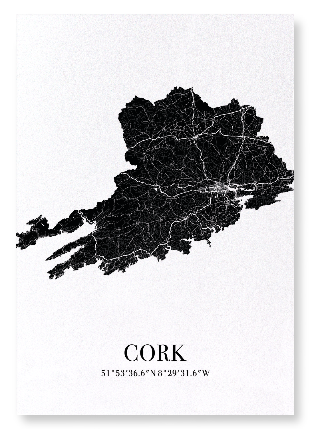 COUNTY CORK CUTOUT: Bespoke Art Print