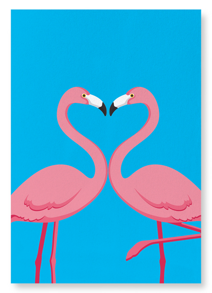 FLAMINGO HEART: Colourblock Art Print