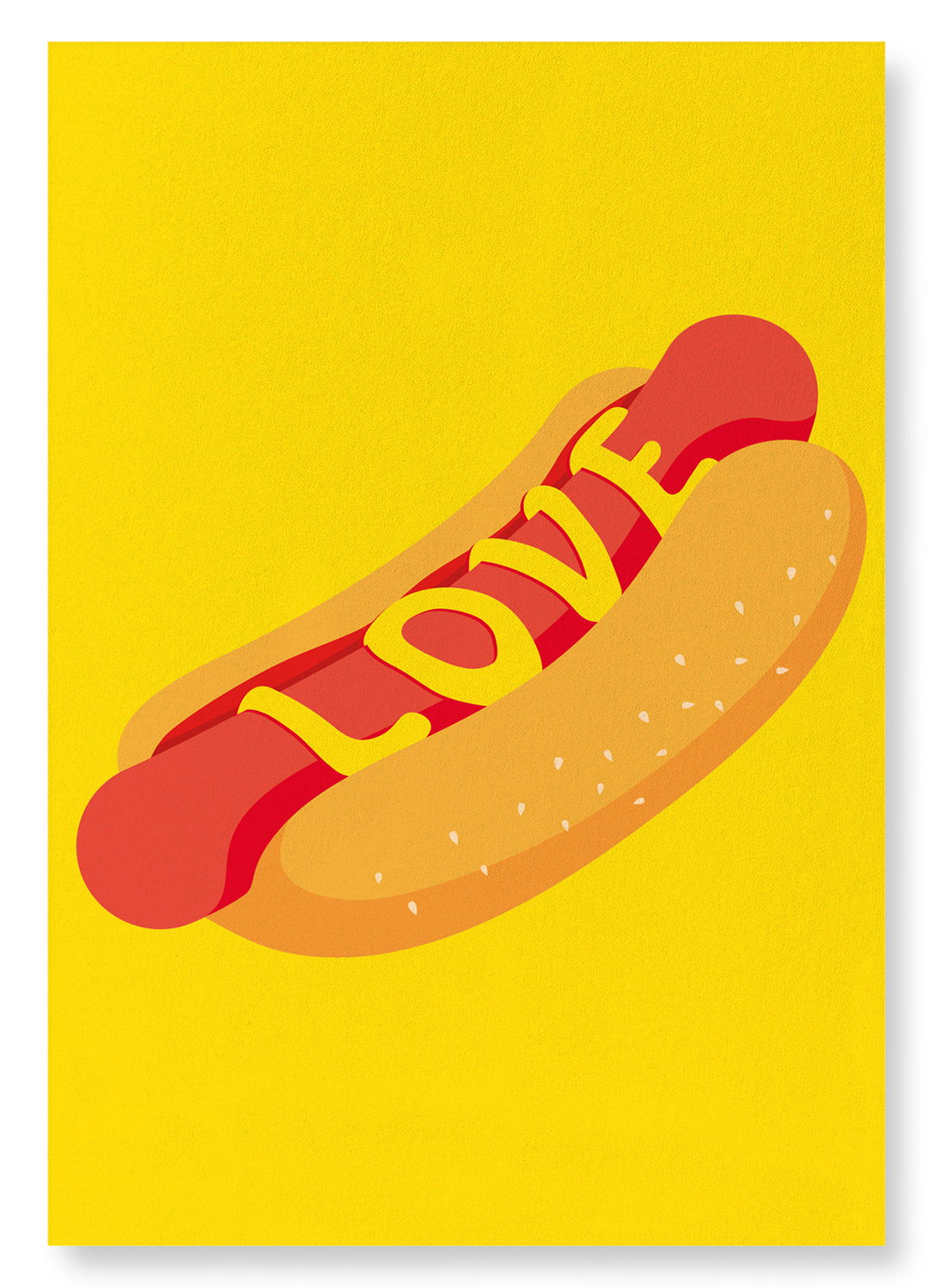 HOT DOG OF LOVE: Colourblock Art Print