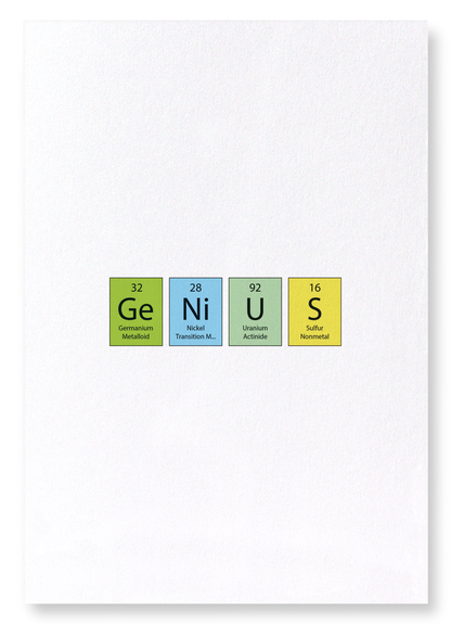 ELEMENTS EXPRESSING GENIUS: Poster Art Print