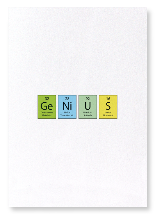 ELEMENTS EXPRESSING GENIUS: Poster Art Print