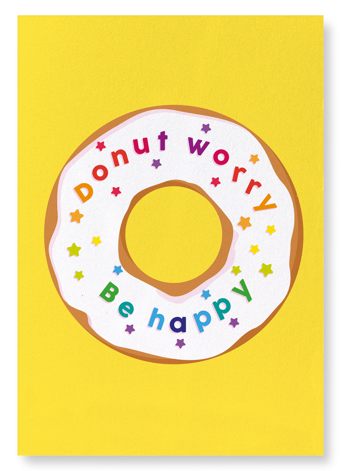 DONUT WORRY: Colourblock Art Print