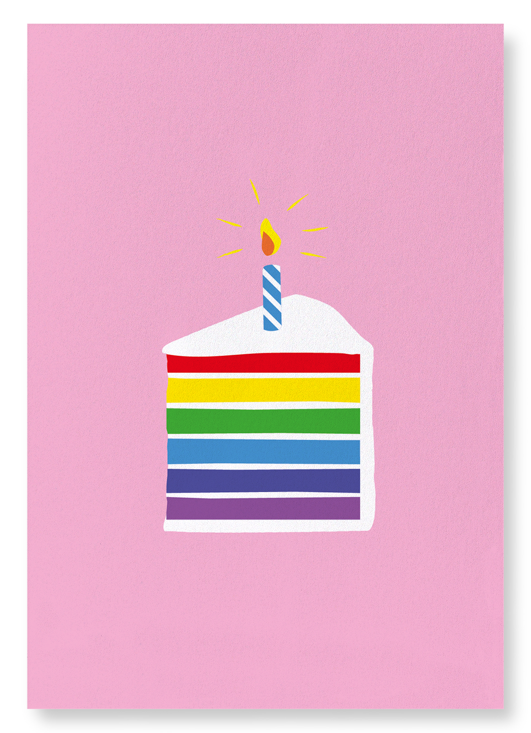 RAINBOW CAKE IN PINK: Colourblock Art Print
