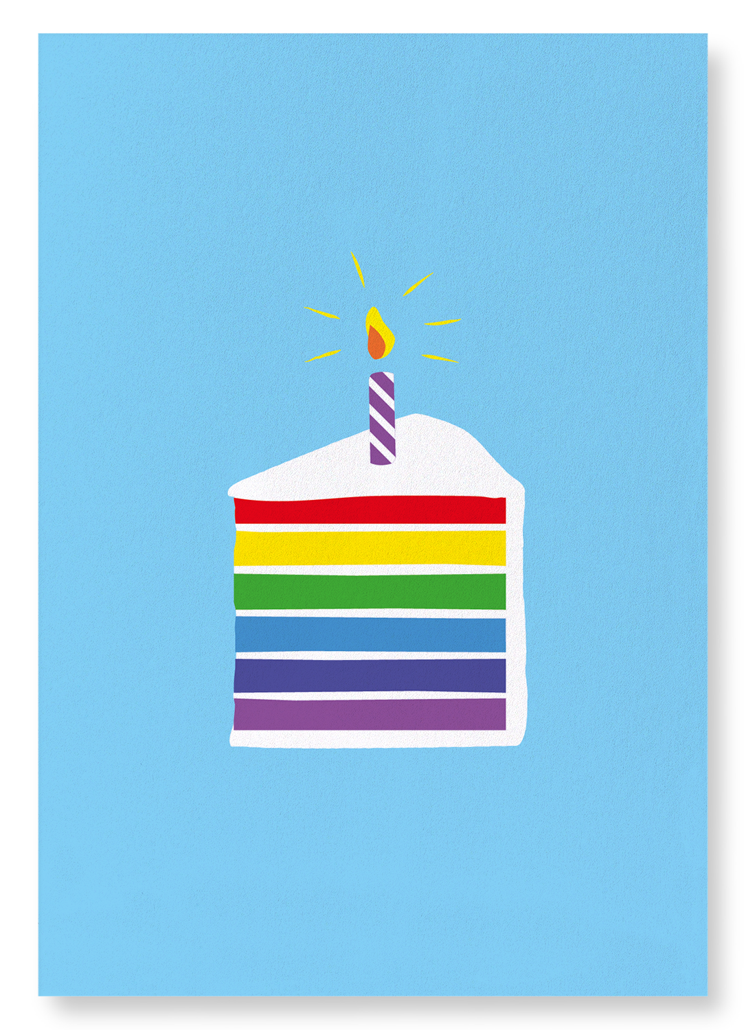 RAINBOW CAKE IN BLUE: Colourblock Art Print