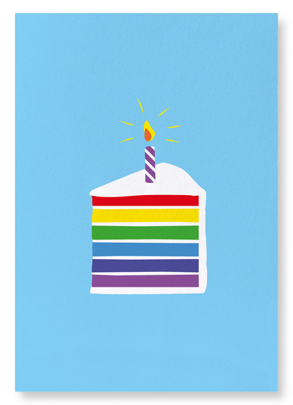 RAINBOW CAKE IN BLUE: Colourblock Art Print