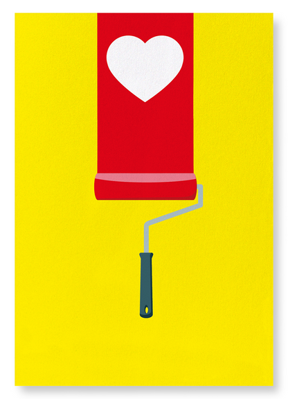 PAINT ROLLER HEART: Colourblock Art Print
