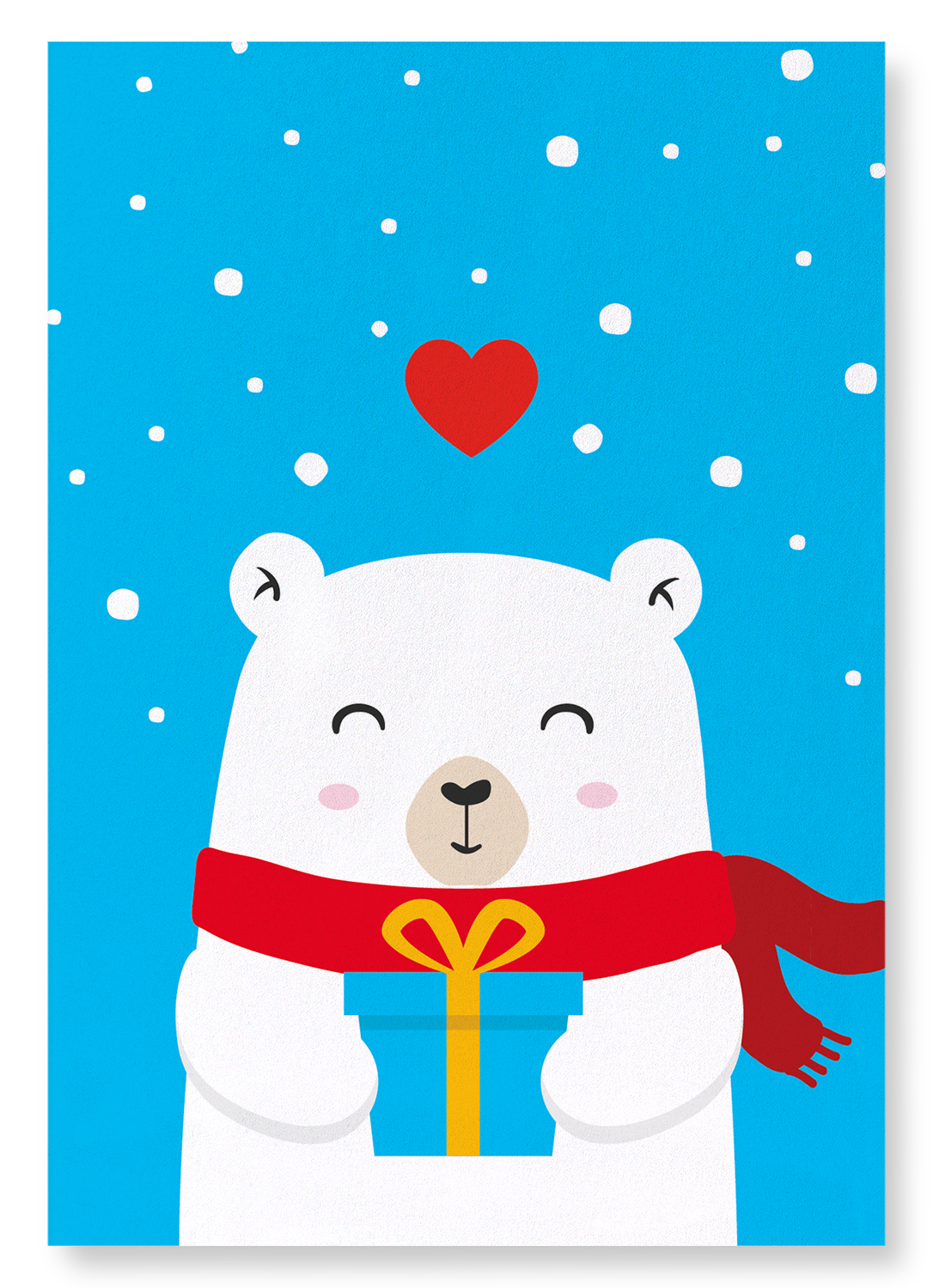 SMILING POLAR BEAR: Colourblock Art Print