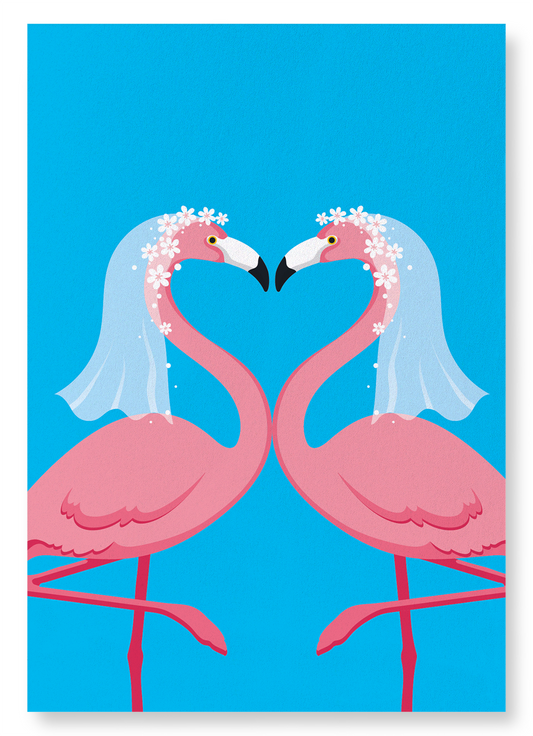 FLAMINGO BRIDES: Colourblock Art Print