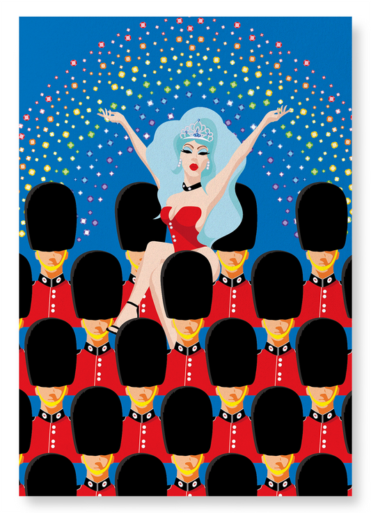 QUEEN AMONGST GUARDS: Colourblock Art Print