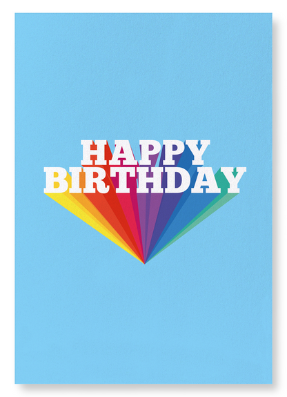HAPPY BIRTHDAY IN BLUE: Colourblock Art Print