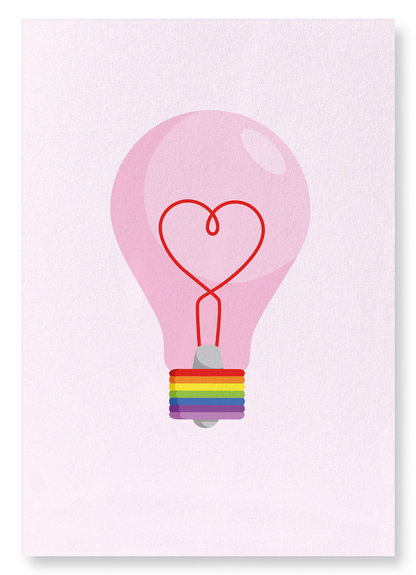 RAINBOW LIGHTBULB: Colourblock Art Print
