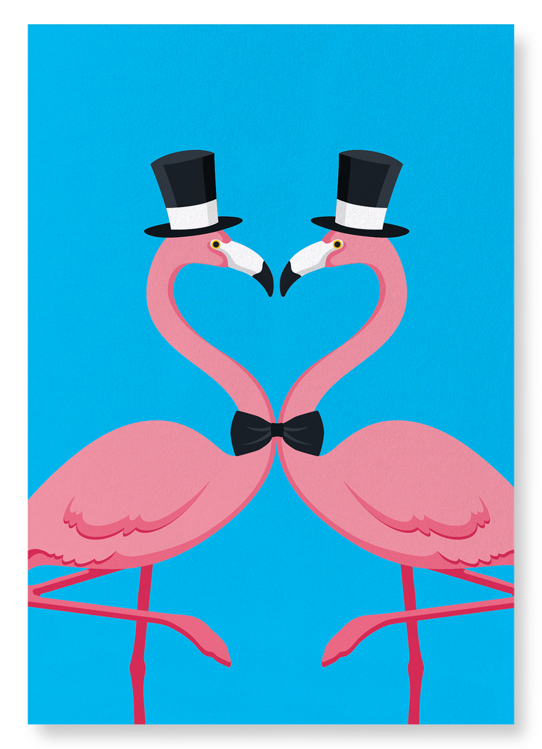FLAMINGOS GROOMS: Colourblock Art Print