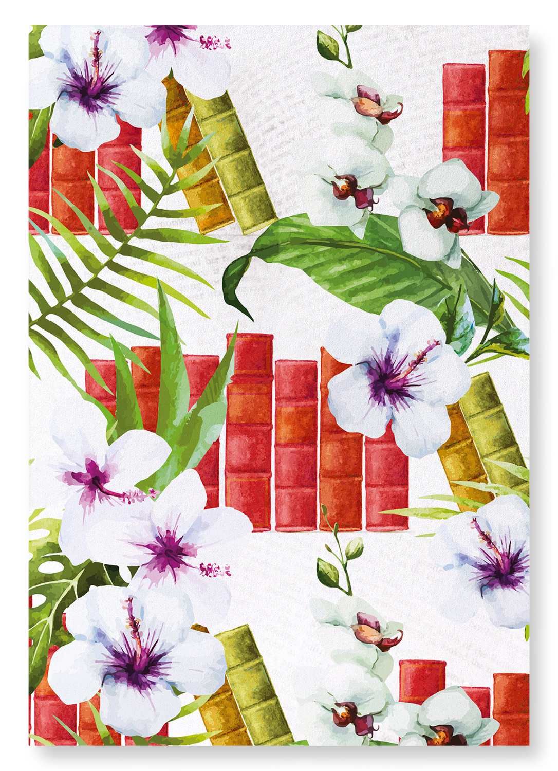 LIBRARY OF BOOKS: Pattern Art Print