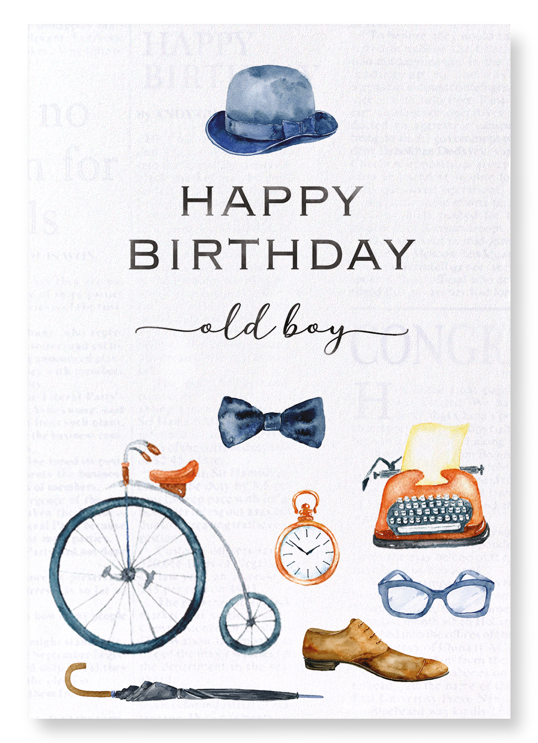 BIRTHDAY OLD BOY: Watercolour Art Print