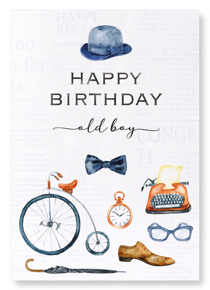 BIRTHDAY OLD BOY: Watercolour Art Print