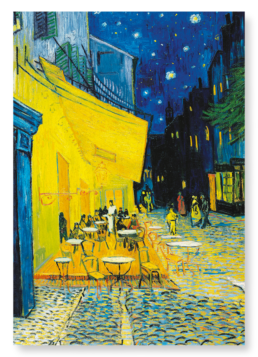 CAFÉ TERRACE AT NIGHT BY VAN GOGH: Painting Art Print