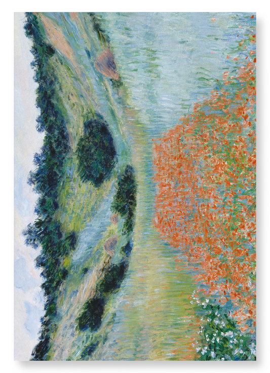 POPPY FIELD IN A HALLOW BY MONET: Painting Art Print