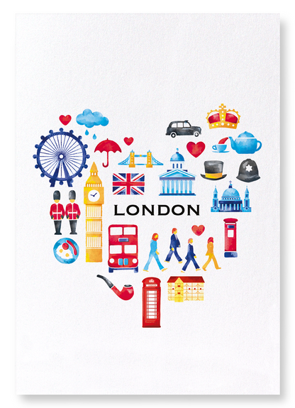 HEART OF LONDON: Watercolour Art Print