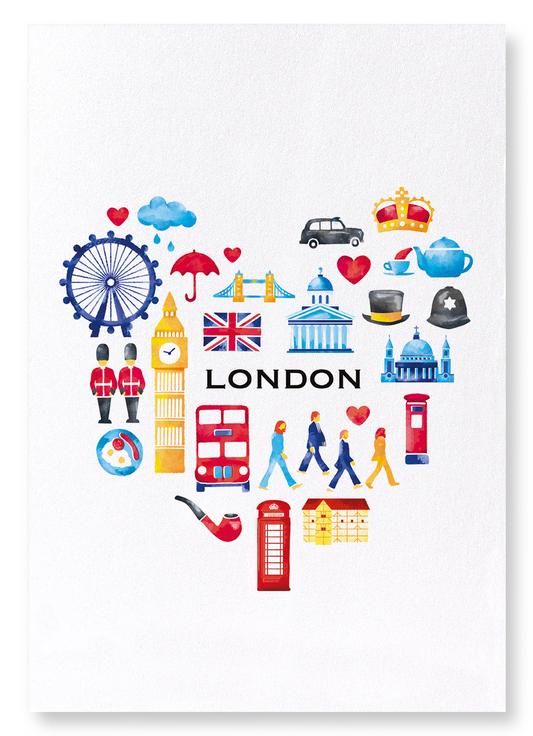 HEART OF LONDON: Watercolour Art Print